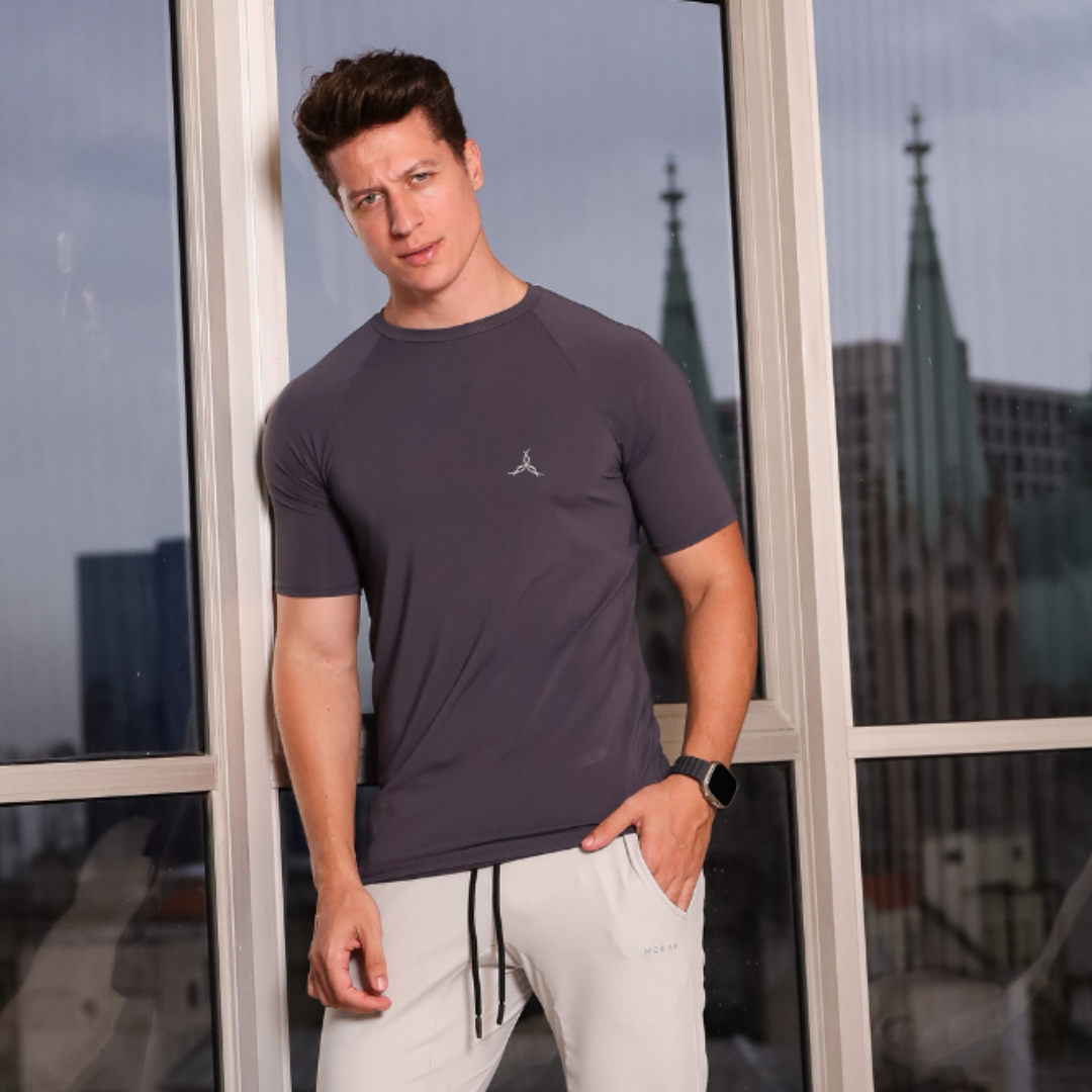 Camiseta Fusion Fit Masculino Chumbo - Imagem 4