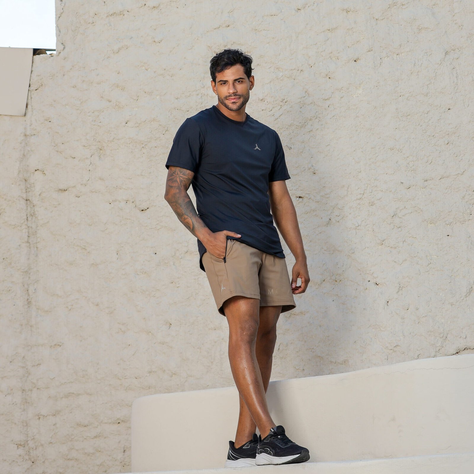 Short Power Masculino Marrom