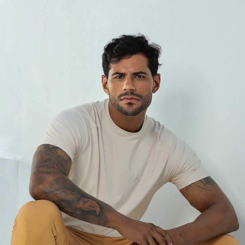Camiseta Prime Masculina Areia Natural