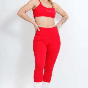 Calça Legging Fitness Vermelho Tomate