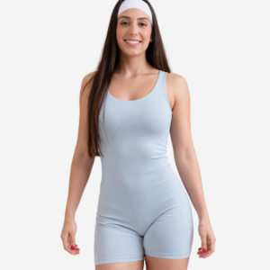 Macacão Curto Fitness Azul Candy