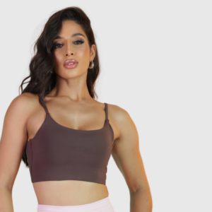 Top Alça Fitness Brownie