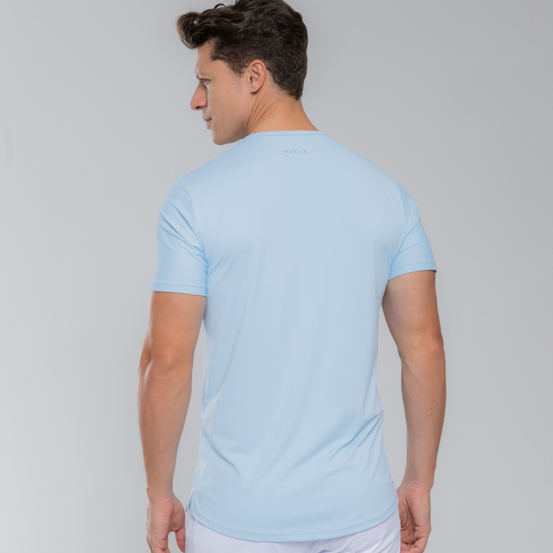 Camiseta Comfort Fitness Azul Claro - Imagem 4