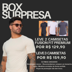 COMBO BOX SURPRESA - CAMISETA FUSION MOKAR