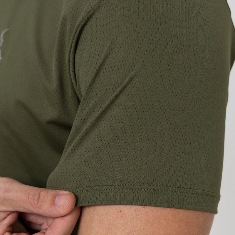 CAMISETA BÁSICA TECH FRESH MASCULINA - VERDE MILITAR - Imagem 3