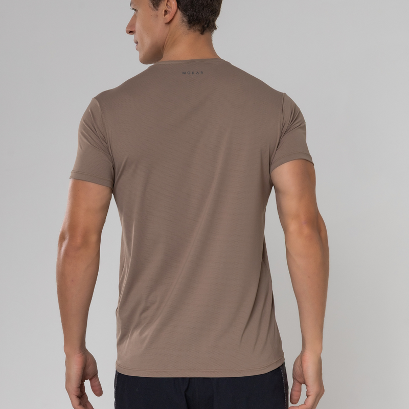 CAMISETA BÁSICA TECH FRESH MASCULINA - MARROM CLARO - Imagem 3