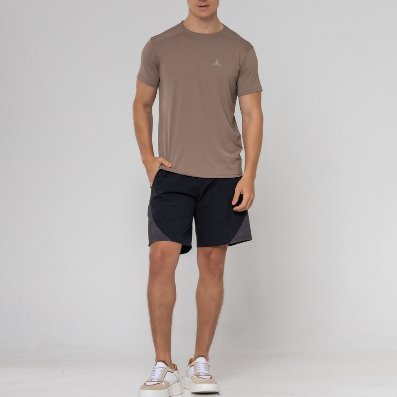 CAMISETA BÁSICA TECH FRESH MASCULINA - MARROM CLARO - Imagem 4
