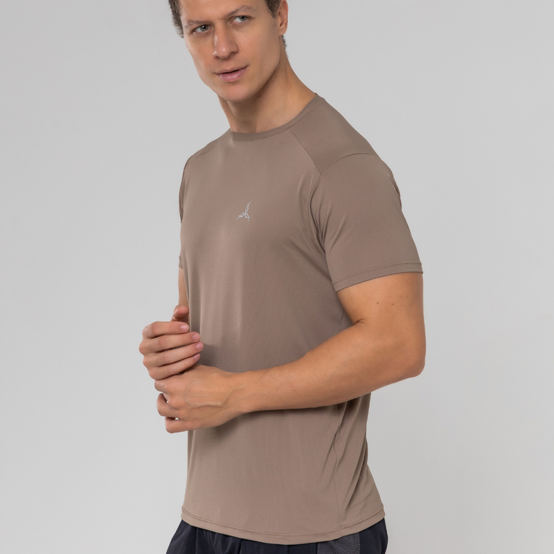 CAMISETA BÁSICA TECH FRESH MASCULINA - MARROM CLARO - Imagem 2